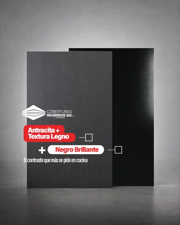 Cobermelass: combinación Antracita y Negro Brillante